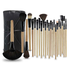 Wood Handle Makeup Brushes Set